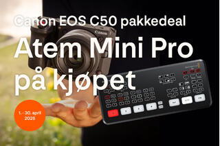 Canon EOS C50 + Atem Mini Pro = rabatt